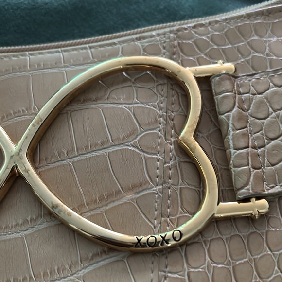 Xoxo faux croc skin leather yak shoulder bag with gold hardware - Picture 5 of 14
